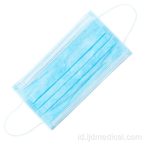 Masker wajah nonwoven bedah datar pengait telinga 3ply